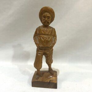 VTG Ouro Artesania Hand Carved Wooden Figure Sancho Panza #1022 Spain